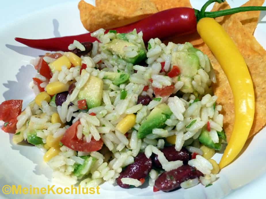 Reissalat auf mexikanische Art – Rice salad mexican style – Meine ...