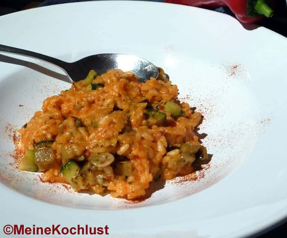 Paprika Risotto mit Zucchini &amp; Auberginen - Meine Kochlust - Meine Rezepte