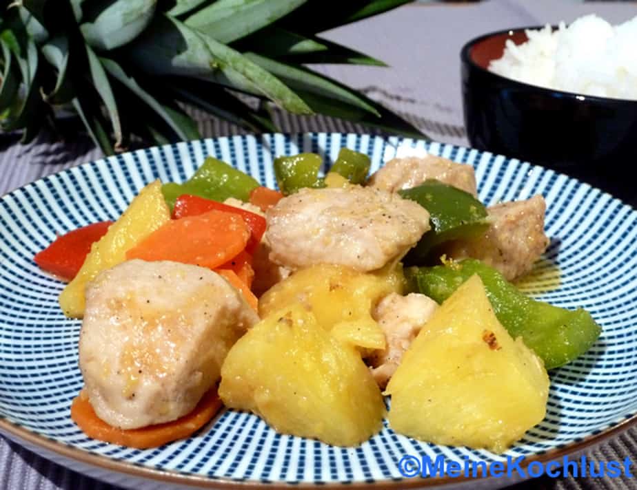 Hühnerbrust mit Ananas - Ock Gai Sapparot - Meine Kochlust - Meine Rezepte