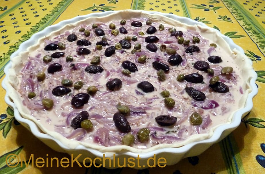 Mediterraner Zwiebelkuchen mit Oliven - Meine Kochlust - Meine Rezepte