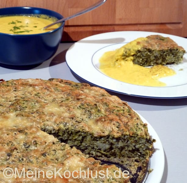 Grünkohlkuchen mit Möhrensauce - Meine Kochlust - Meine Rezepte