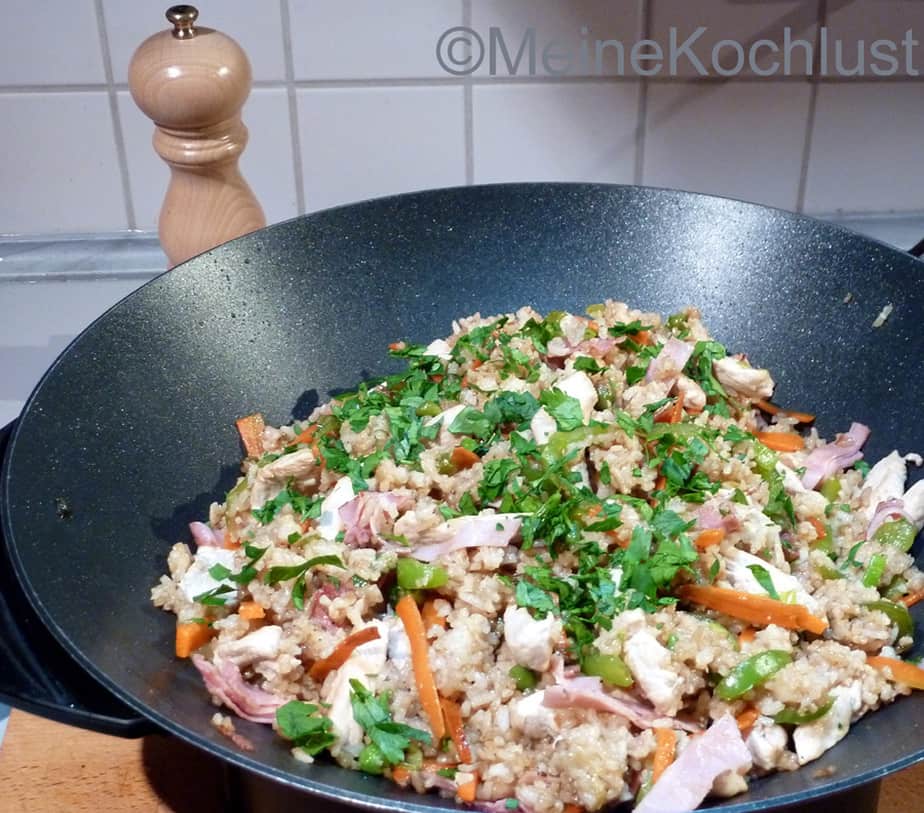 Gebratener Reis mit Huhn - fried rice - Meine Kochlust - Meine Rezepte