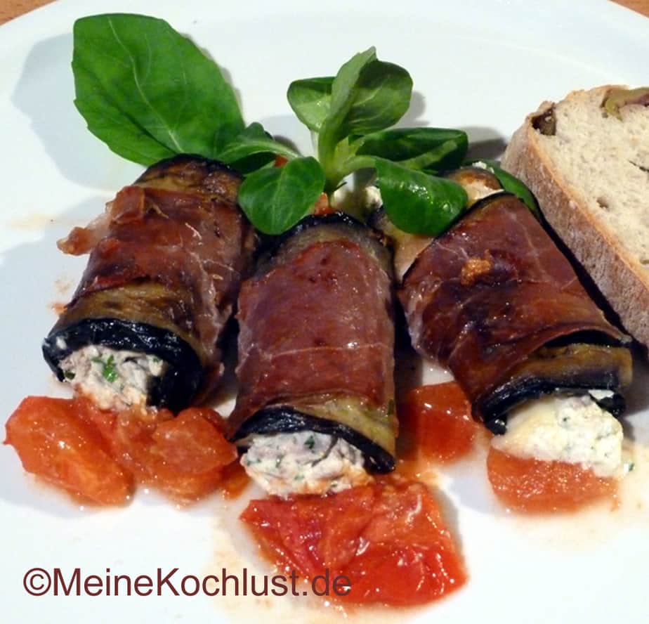 Auberginenröllchen - aubergine rolls - Meine Kochlust - Meine Rezepte