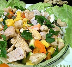 Putenbrust-Salat mit Mais