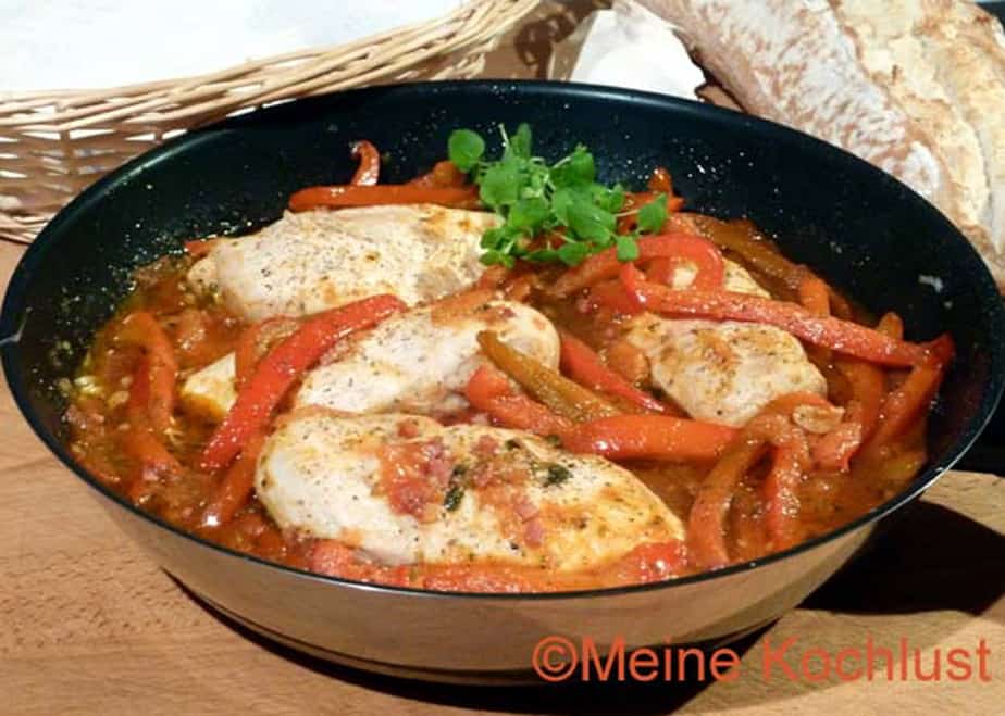 Huhn auf römische Art - Pollo alla Romana - Meine Kochlust - Meine Rezepte