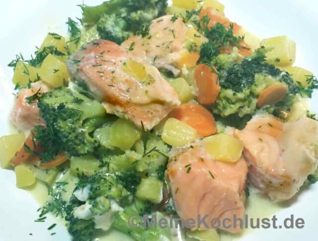 Brokkoli-Kartoffel-Topf mit Lachs - Meine Kochlust - Meine Rezepte